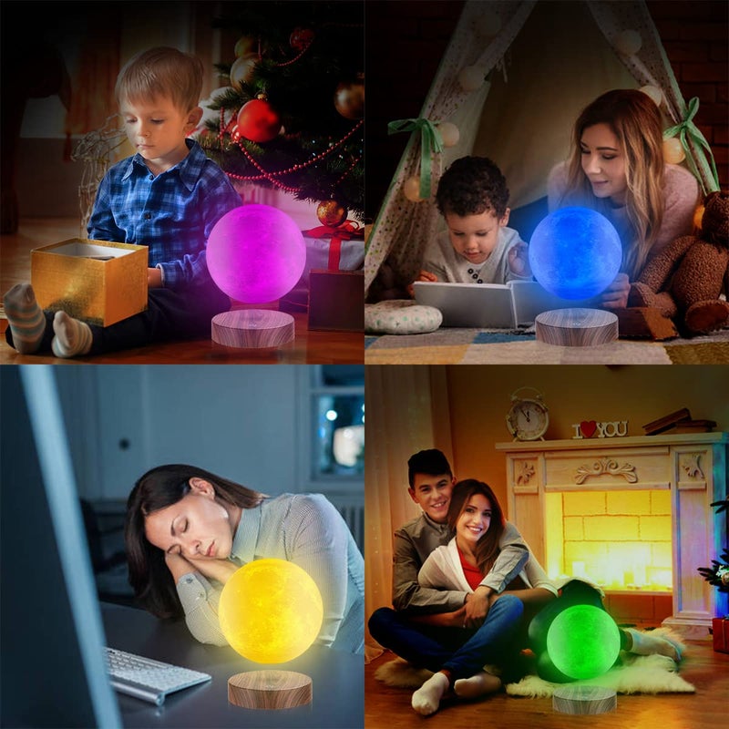 VGAzer Levitating Moon Lamp, Floating and Spinning 3D Moon Light 16 Colors Model ,Gifts for Women,Thanksgiving Christmas Gifts for Kids,Friends - Image 3